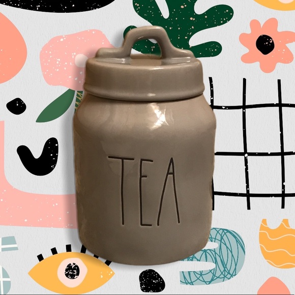Rae Dunn Other - Rae Dunn Tea Canister Storage Decor Gray Black